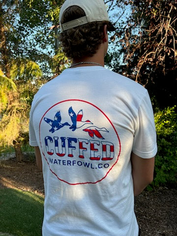 Cuffed Waterfowl OG T shirt | red/white/blue
