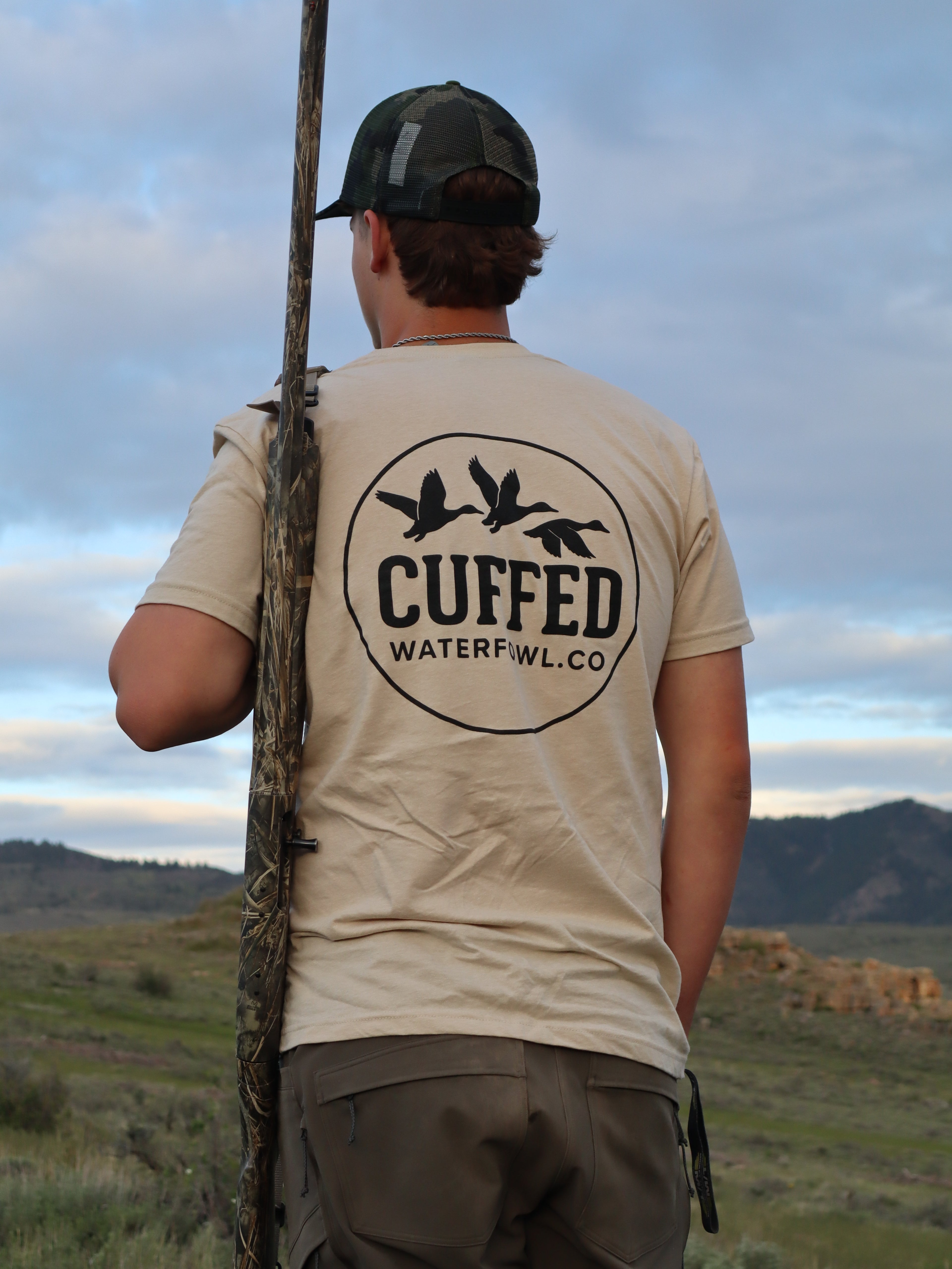 Cuffed Waterfowl OG T shirt | Beige